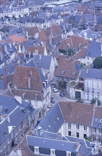 Vue aérienne : Quartier autour de la rue Bourbonnoux et de la rue de la Poissonnerie