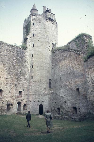 Cour intérieure : donjon circulaire