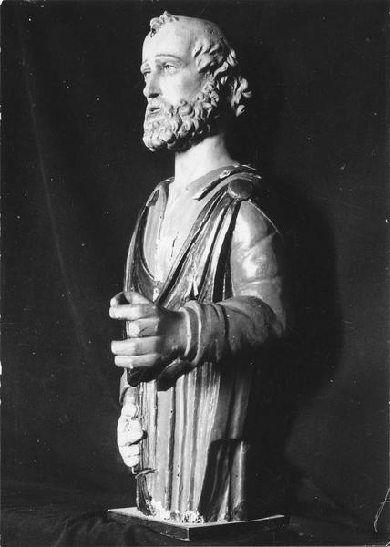 statue ex-voto (figure de proue) : Saint Pierre, vue de gauche