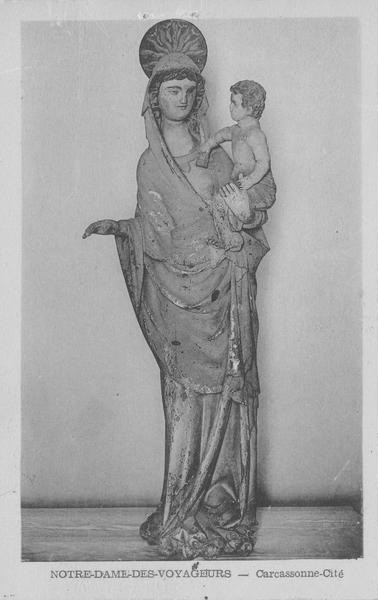 statue : Vierge à l'enfant dite Notre-Dame des Voyageurs, vue générale