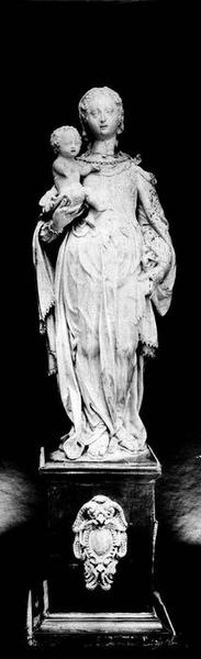 statuette : Vierge à l'enfant, vue générale