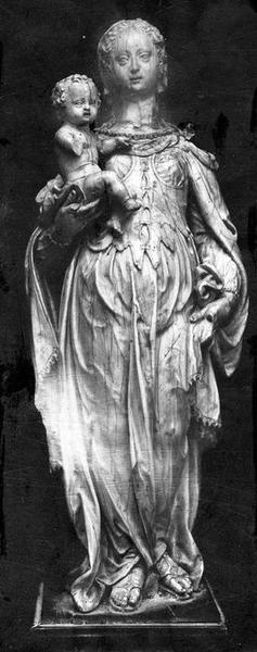 statuette : Vierge à l'enfant, vue générale