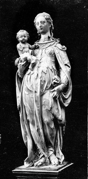 statuette : Vierge à l'enfant, vue générale