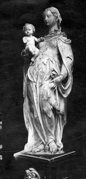 statuette : Vierge à l'enfant, vue générale