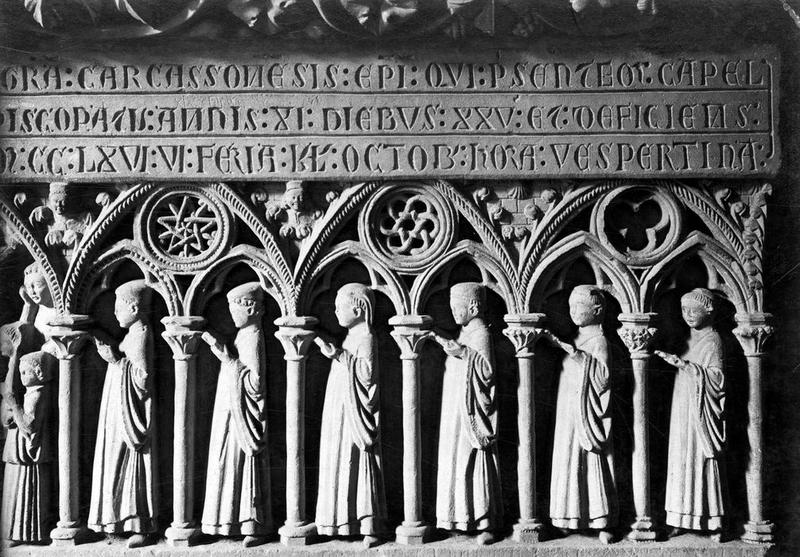 monument funéraire de Guillaume Razouls, évêque de Carcassonne, détail