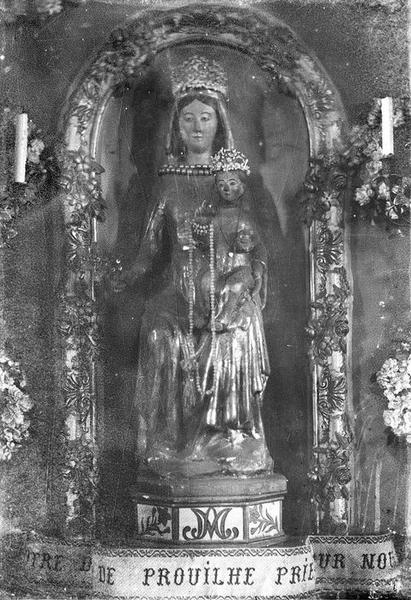 statue : Vierge à l'Enfant assise dite Notre-Dame de Prouille, vue générale - © Ministère de la Culture (France), Médiathèque du patrimoine et de la photographie (objets mobiliers), tous droits réservés