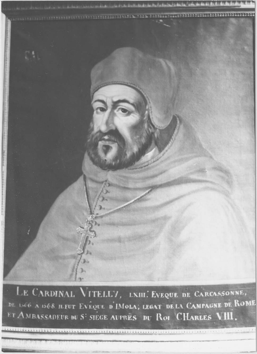 tableau : cardinal de Vitelly, évêque de Carcassonne, vue générale