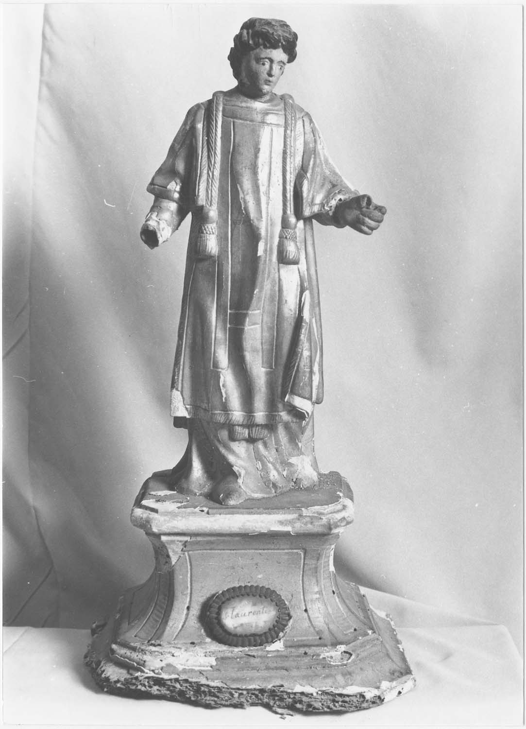 statuette-reliquaire : saint Laurent, vue générale