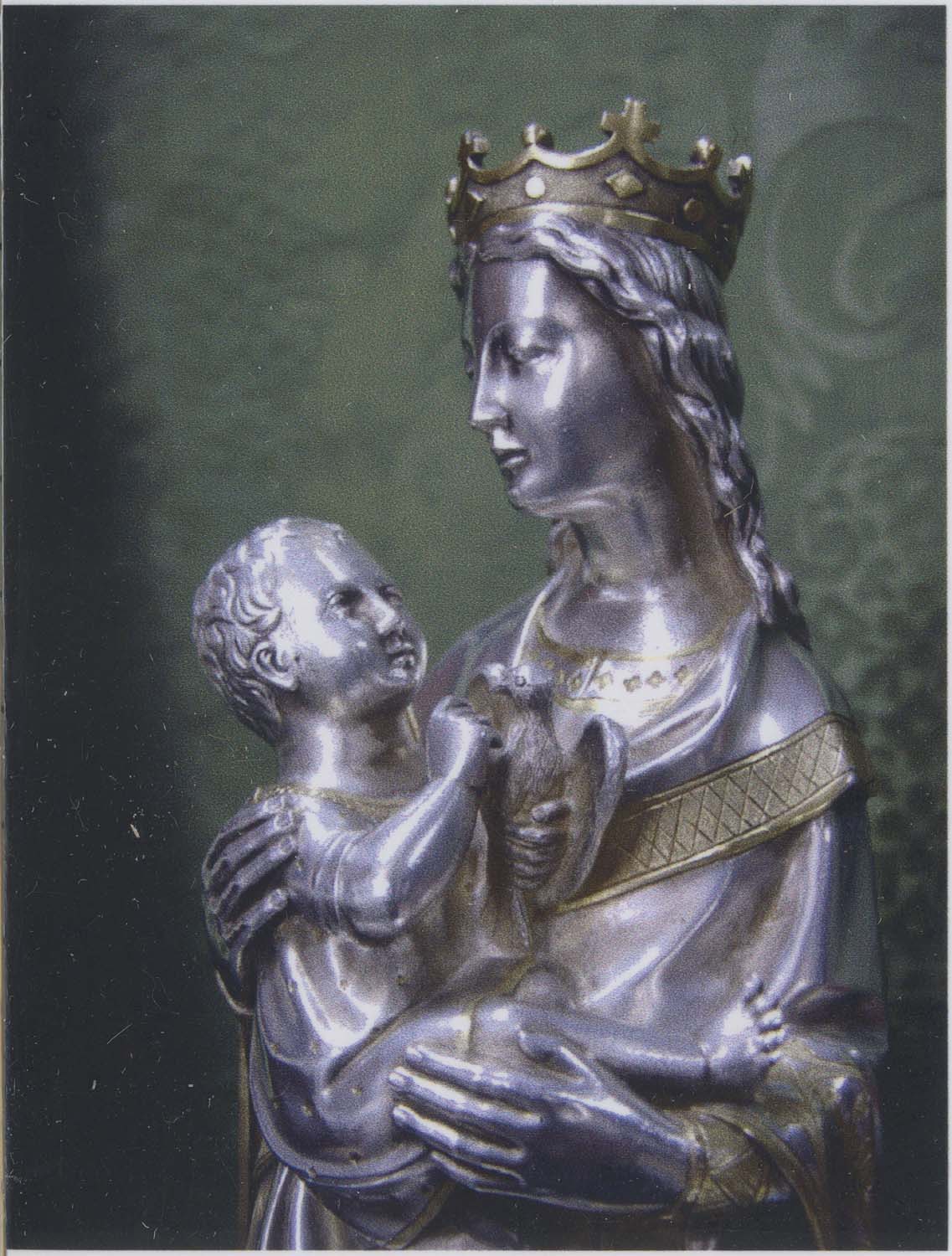 statue-reliquaire de la Vierge à l'Enfant, vue partielle