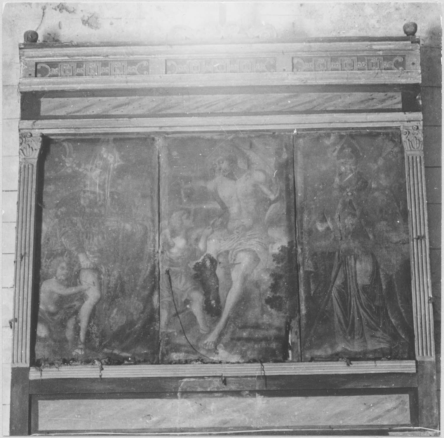 triptyque : saint Roch, saint Sébastien, saint Saturnin, vue générale