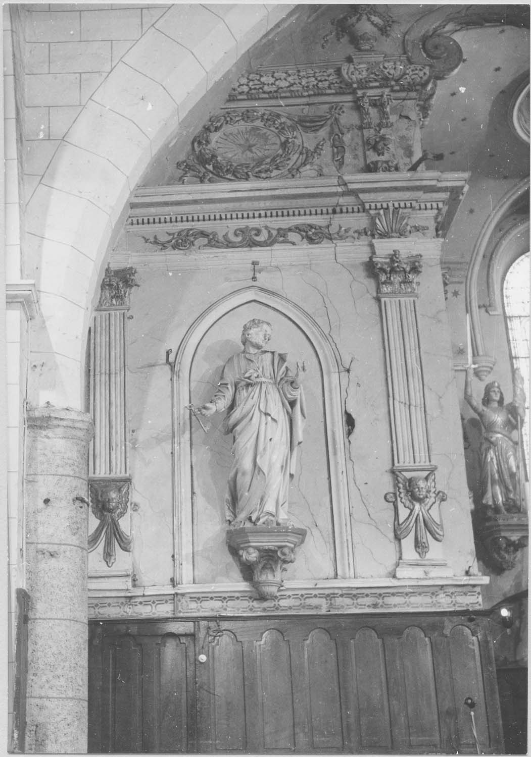 lambris de revêtement, vue partielle