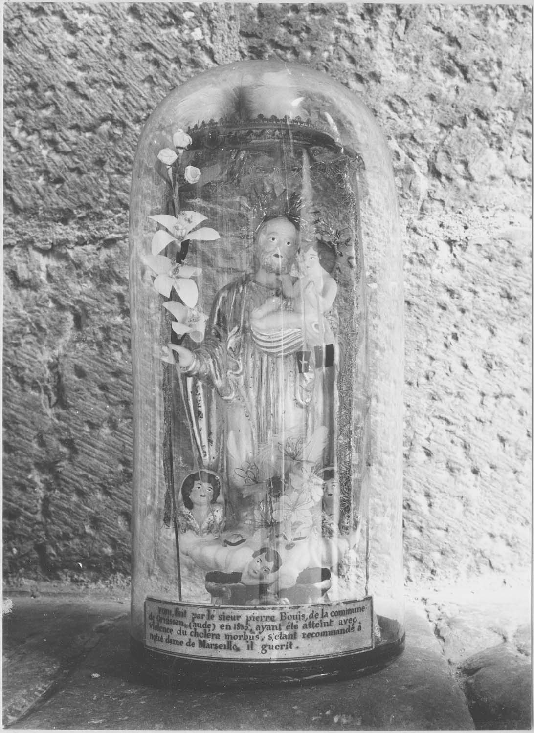 statuette ex-voto : saint Joseph et l'Enfant Jésus, vue générale
