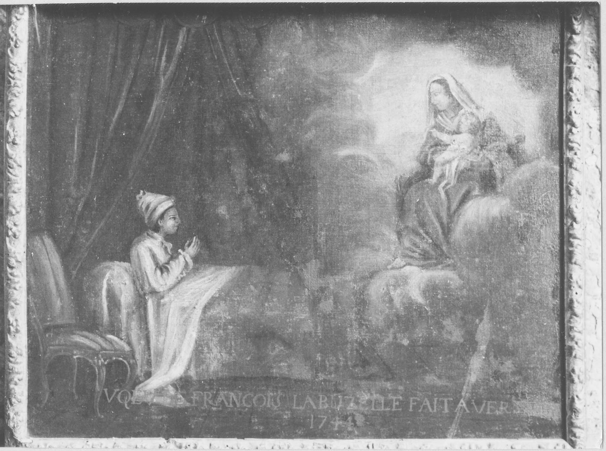 Tableau ex-voto, cadre