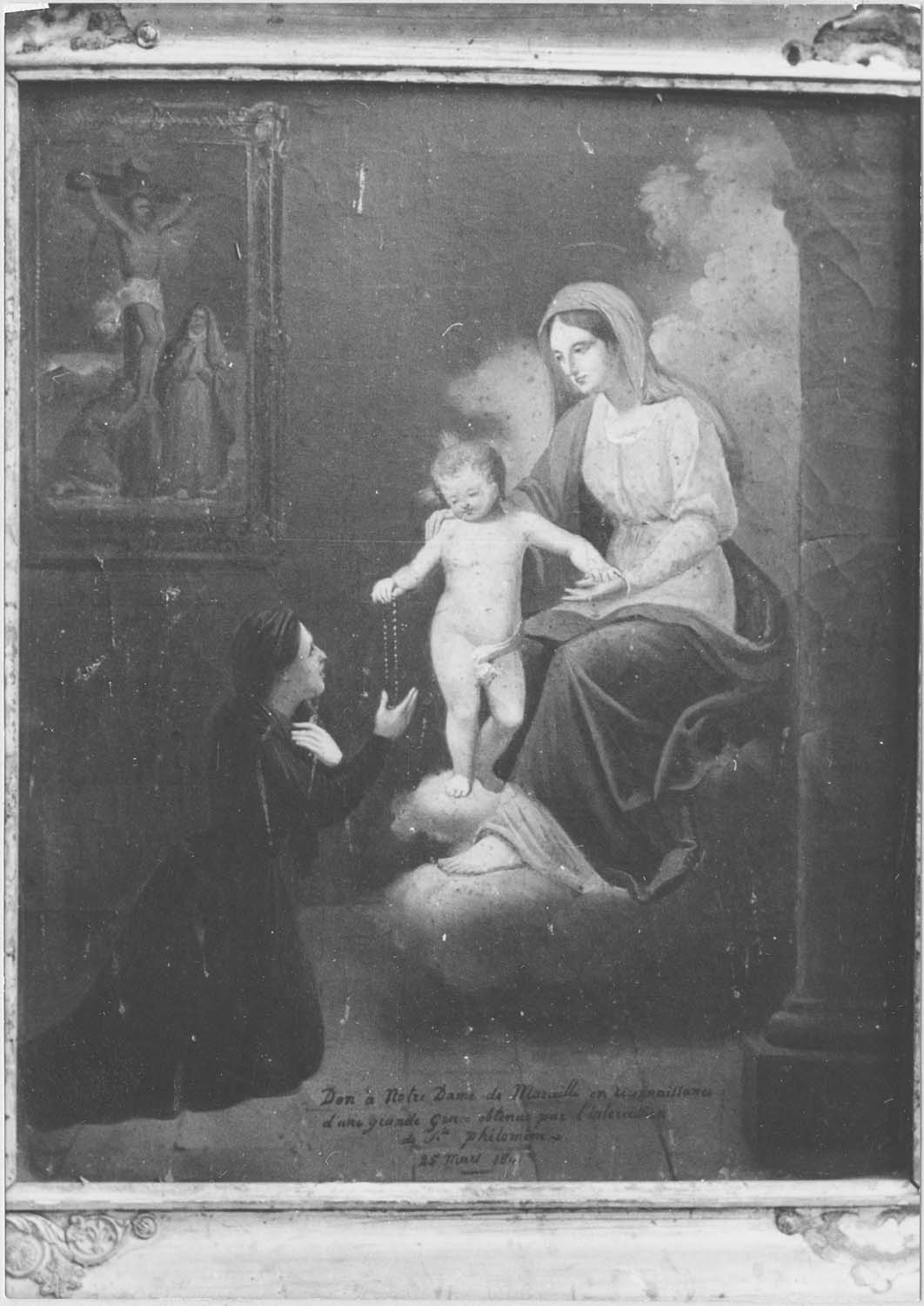 Tableau ex-voto, cadre