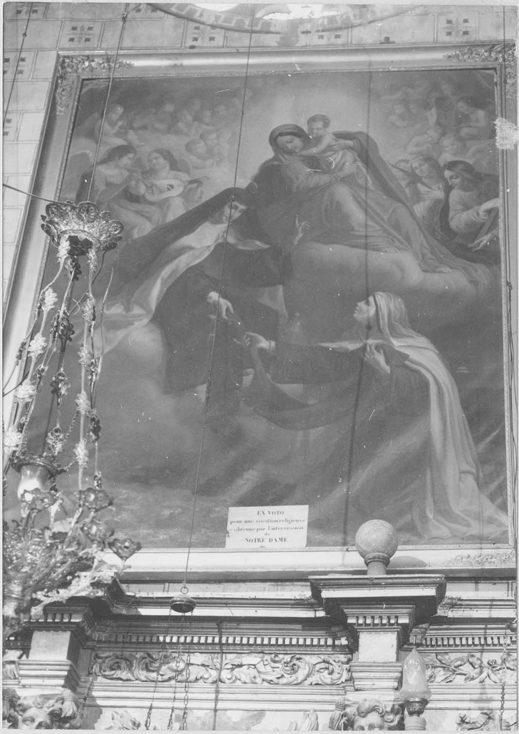 Tableau ex-voto, cadre