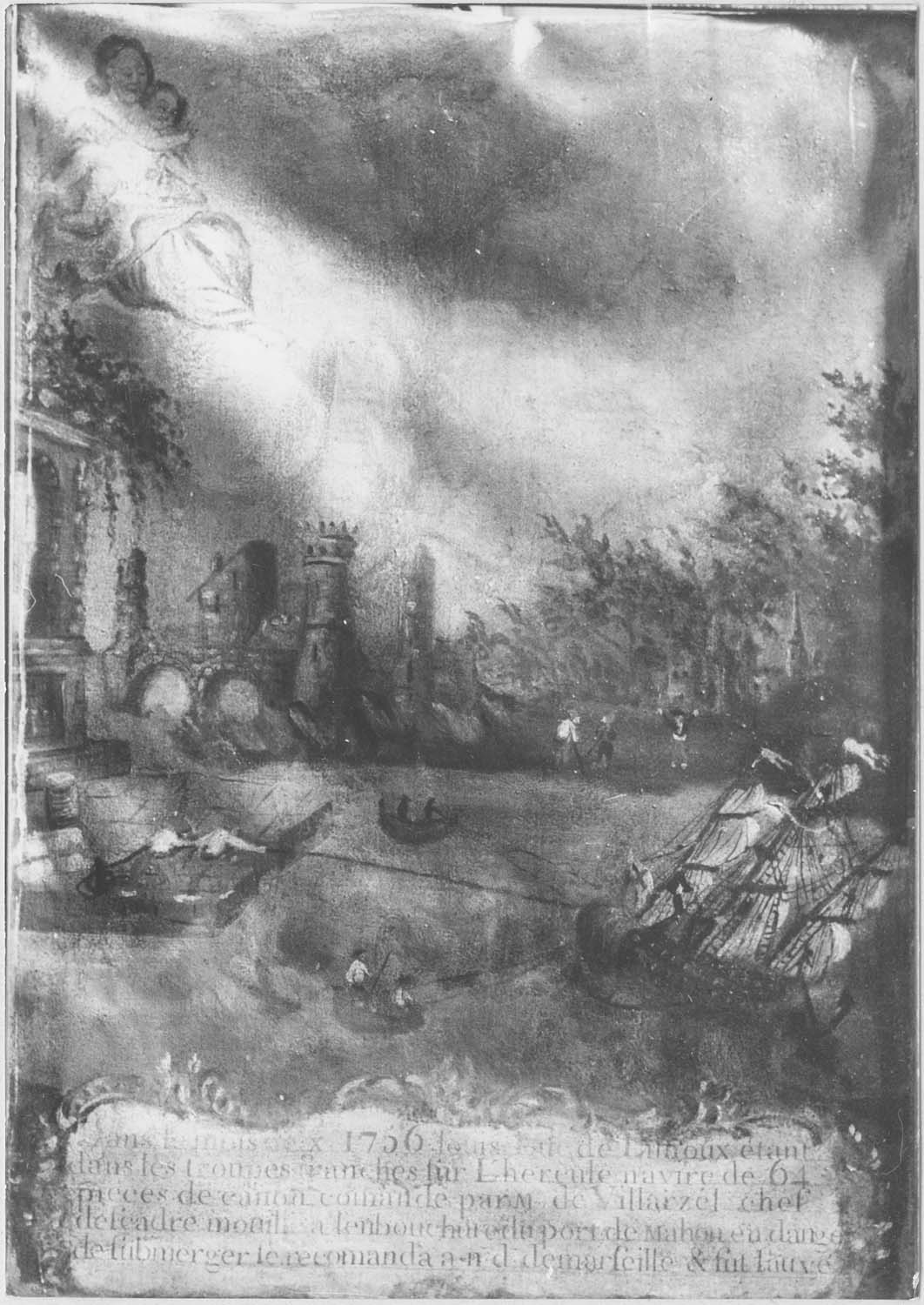 Tableau ex-voto, cadre