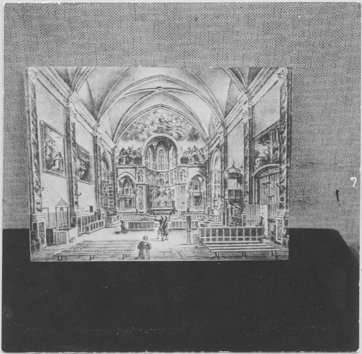 retable du maître-autel (dessin), vue générale