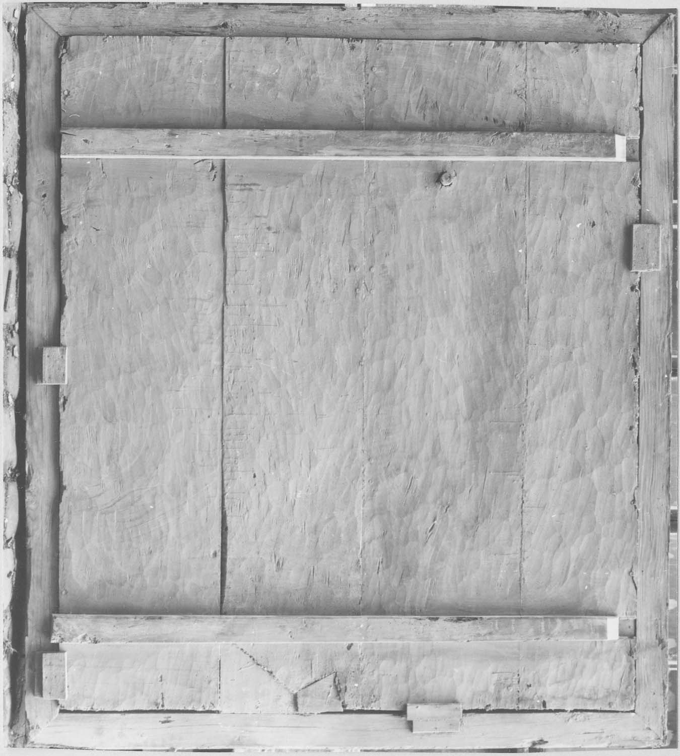 tableau (panneau peint) : Le Miracle de la multiplication des pains, vue générale du revers