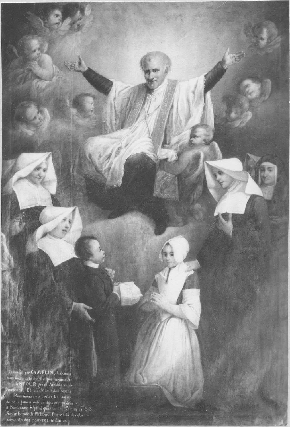 tableau : Les Filles de la Charité priant devant saint Vincent-de-Paul, vue générale - © Ministère de la Culture (France), Médiathèque du patrimoine et de la photographie, diffusion RMN-GP