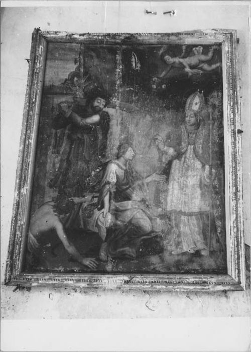 tableau : Le supplice de sainte Barbe