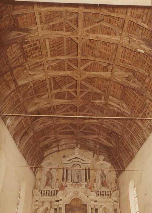 Chapelle Saint-Quirin, ancienne chapelle du manoir de Kerivallan : Charpente, vue générale