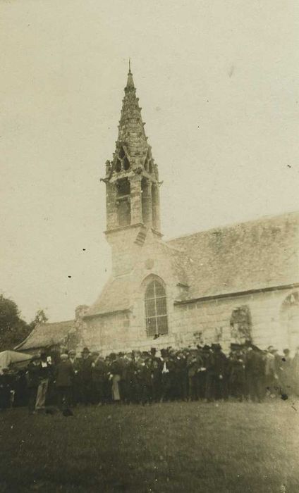 Chapelle Saint-Urlo : Façade latérale sud, vue partielle