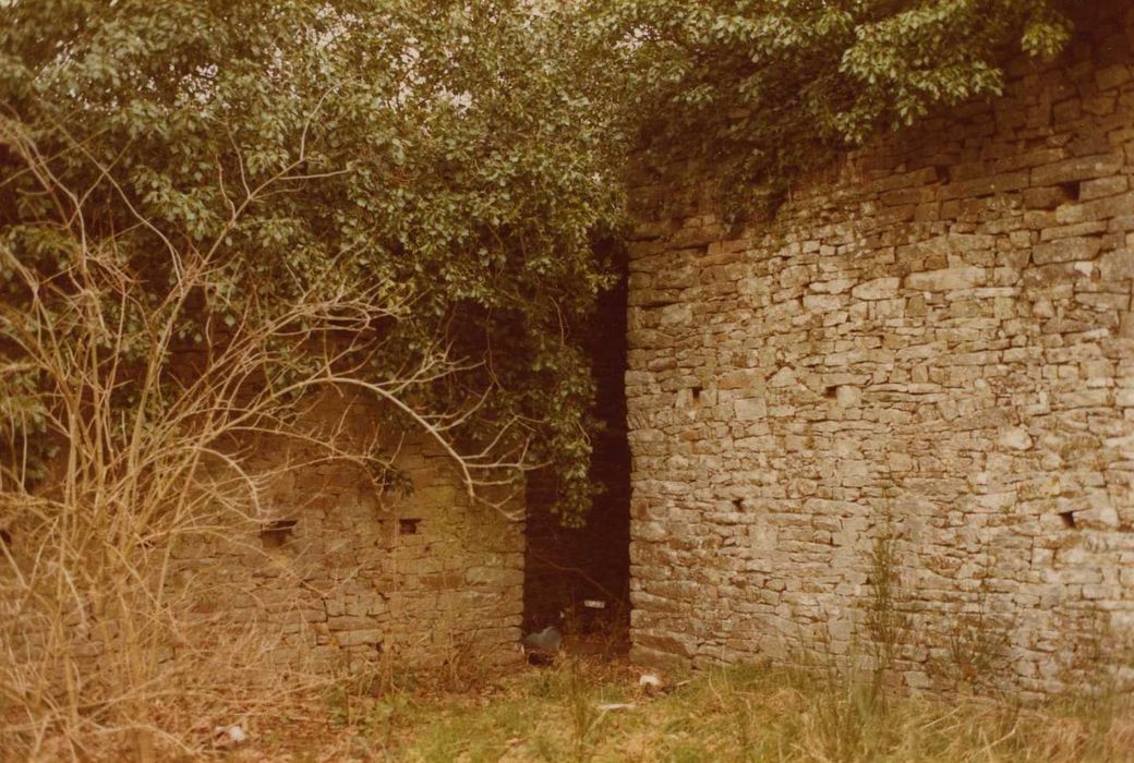 Château du Plessis-Josso : Remparts du verger, angle nord, vue partielle