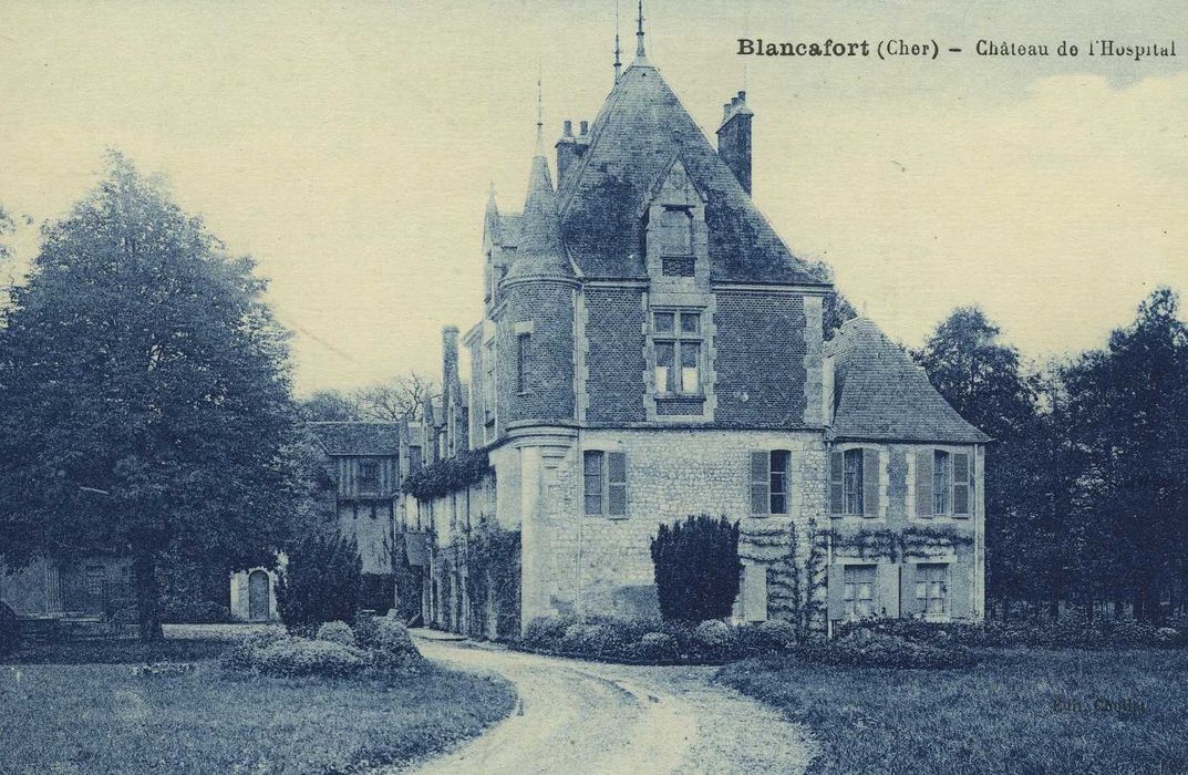 Château de l'Hospital-du-Fresne, ancienne commanderie de templiers : Ensemble ouest, vue générale