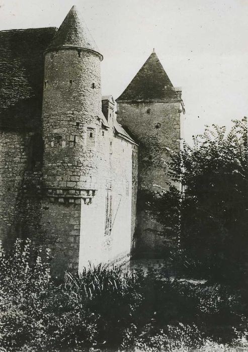 Château de Buranlure : Façade ouest, vue partielle