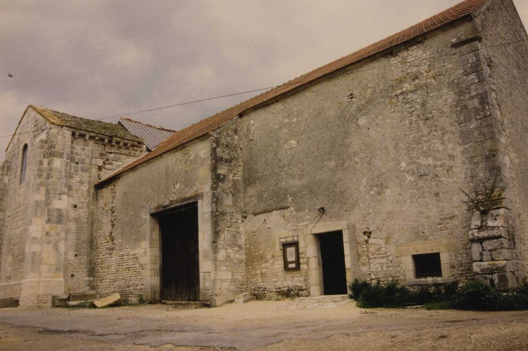 Eglise du prieuré Saint-Etienne d'Allichamps : Façade latérale nord-ouest, vue générale