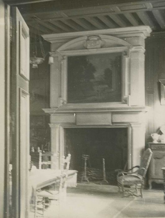 Château de Bois-Bouzon : Salle à manger, vue générale de la cheminée