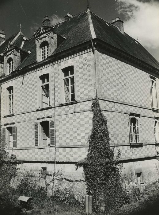 Château de la Maisonfort : Angle des façades sud-est, vue générale