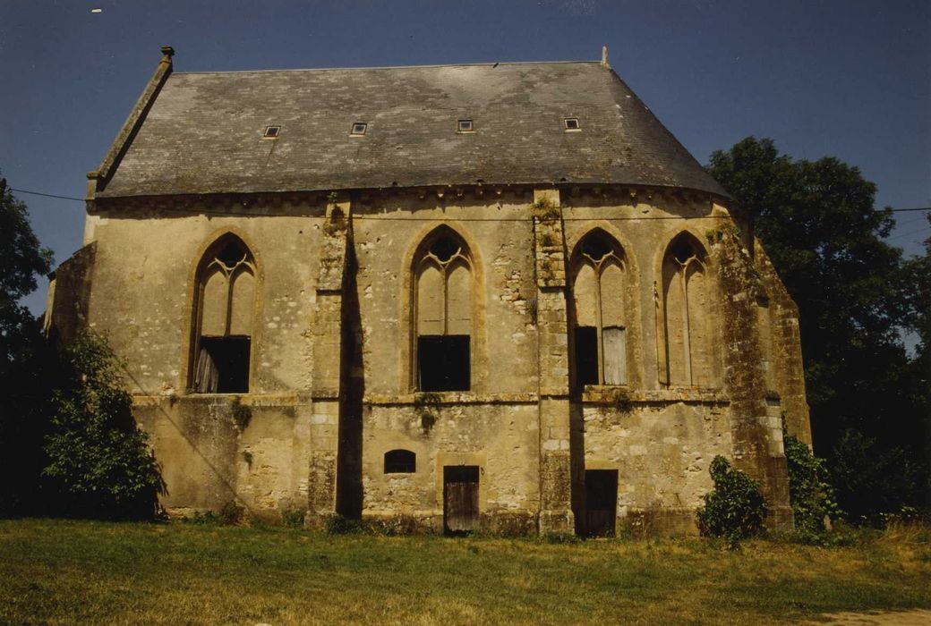 Commanderie de templiers des Bordes : Façade latérale sud, vue générale