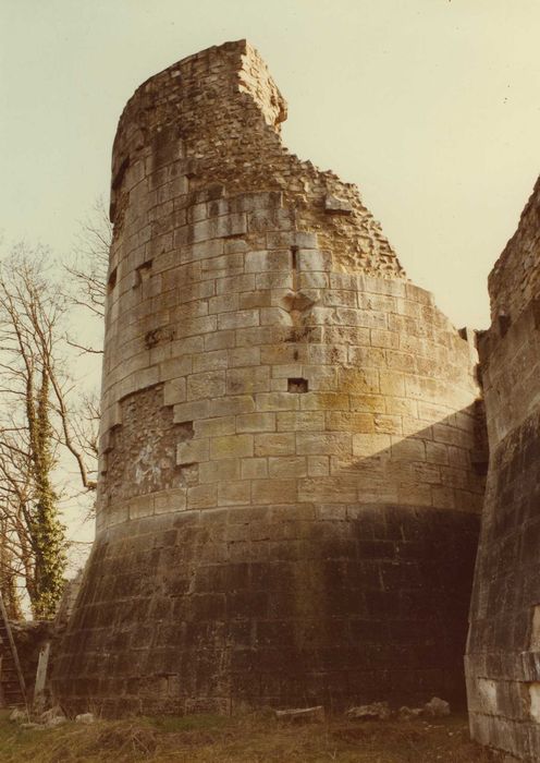 Ancienne forteresse de Montrond : Haute Cour, tour de l’horloge, vue générale