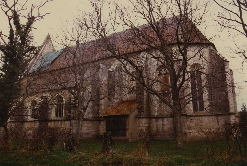 Eglise Saint-Etienne : Façade latérale sud, vue générale