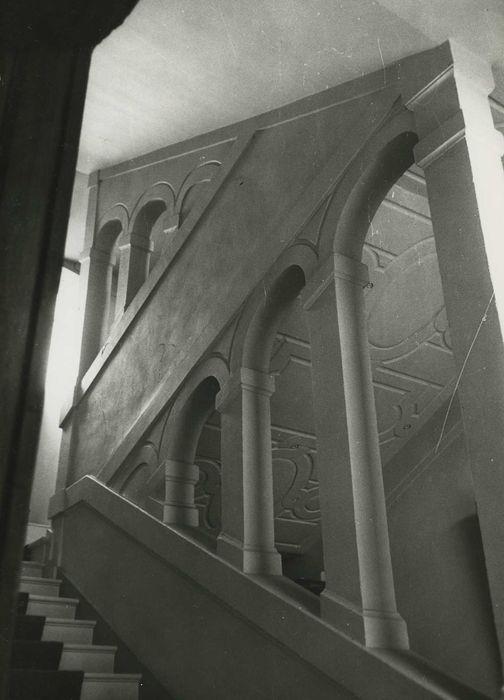 Château de Vauventriers : Grand escalier, vue partielle