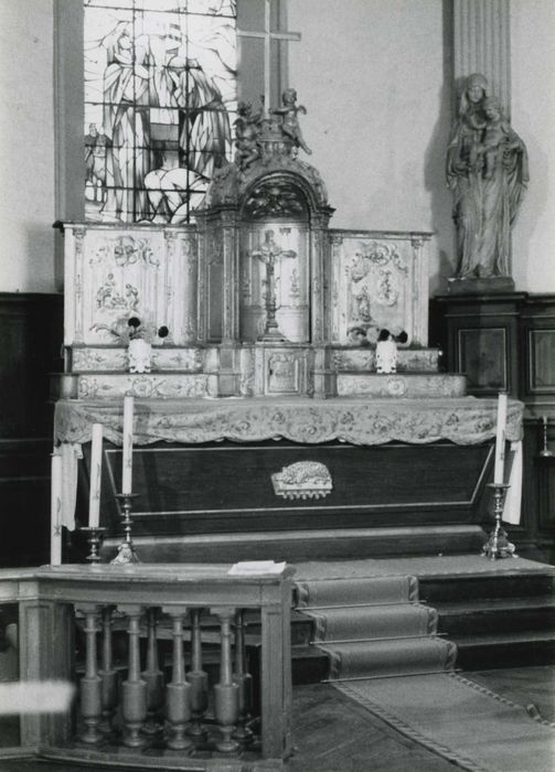 Tabernacle : les Pèlerins d'Emmaüs ; l'Annonciation ; la Nativité ; agneau Pascal (l')