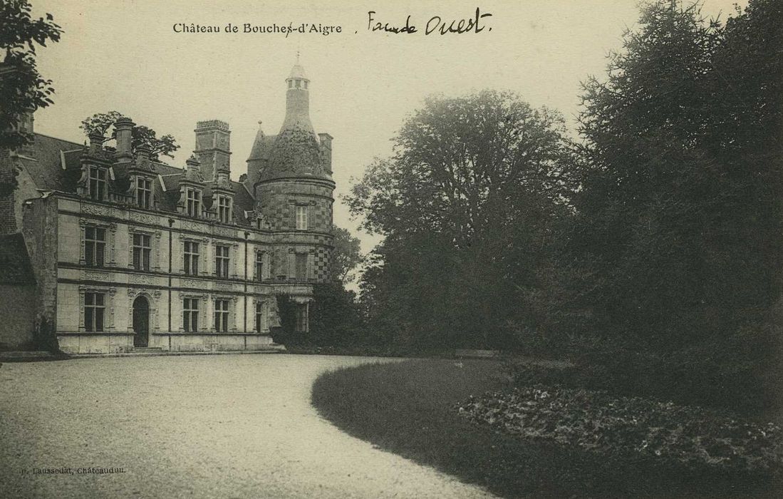 Ancien prieuré de Houche d'Aigre : Façade ouest, vue générale