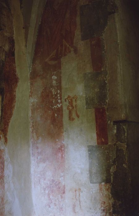 Eglise Saint-Paul : Chapelle seigneuriale, peintures monumentales, détail