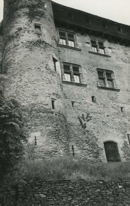 Château fort de Vieillevie : Façade sud, vue partielle