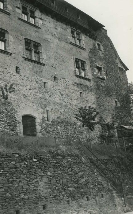 Château fort de Vieillevie : Façade sud, vue partielle