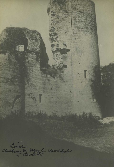 Château de Mez-le-Maréchal : Donjon, vue partielle des ruines