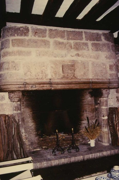 Maison-forte de Gaudigny : Rez-de-chaussée, cheminée monumentale, vue générale