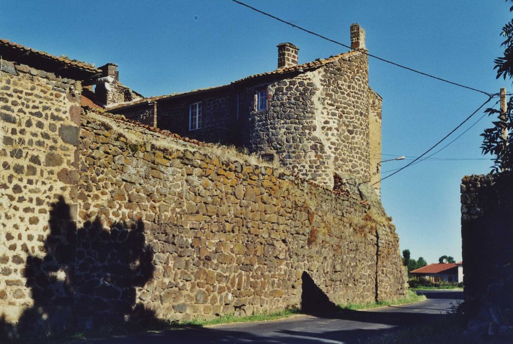 Château de Séneujols : Mur d’enceinte est, vue générale