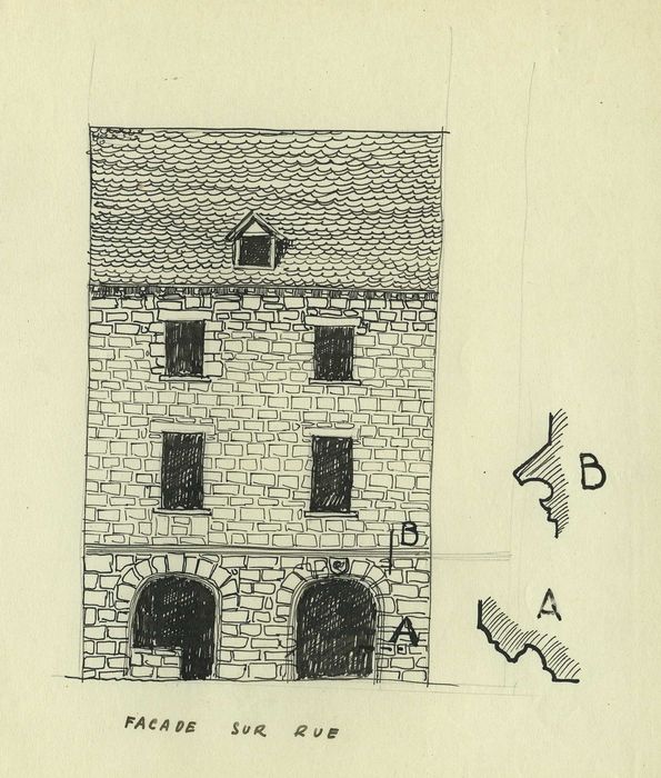 Maison de Bargues : Façade sur rue, vue générale