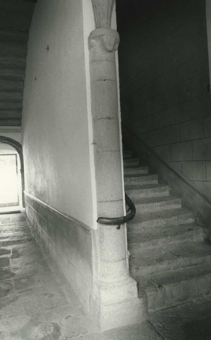 Château de Veyrières : Escalier, détail du noyau central