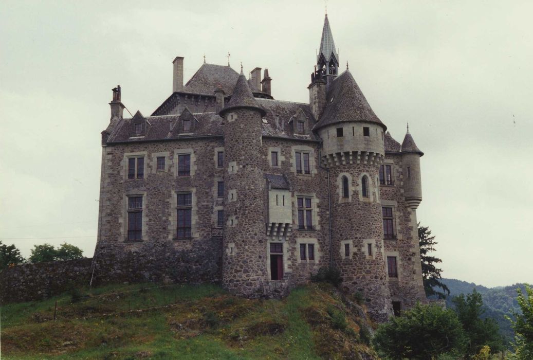 Château fort de Couzan : Ensemble ouest, vue générale