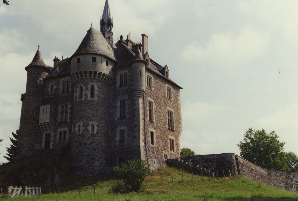 Château fort de Couzan : Ensemble sud-ouest, vue générale