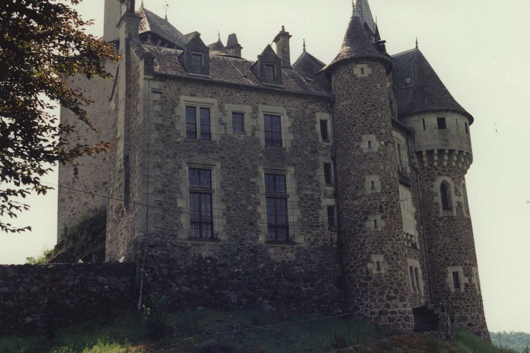 Château fort de Couzan : Ensemble ouest, vue générale