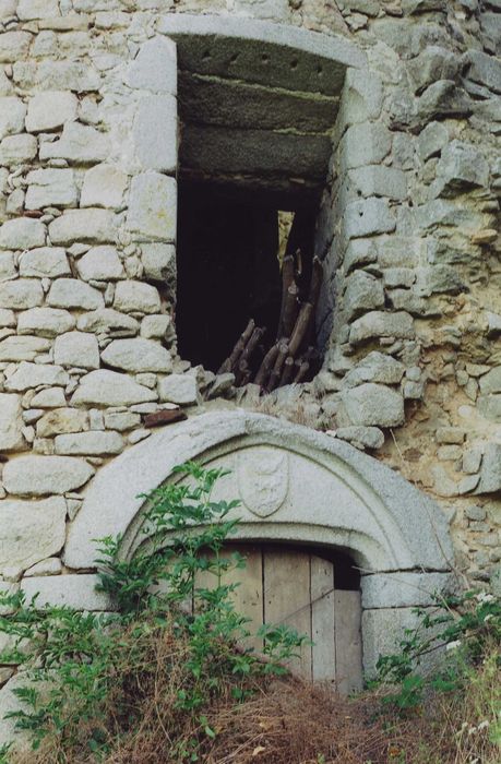 Château fort de Naucase ou Naucaze : Porte d’accès à la tour sud-ouest, vue partielle